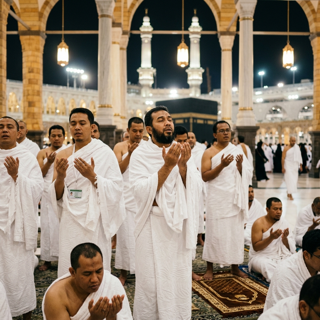 Jamaah ihram berdoa
